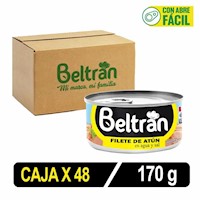 Filete De Atún En Agua Y Sal Beltrán 170 Gr Caja X 48 Uni.